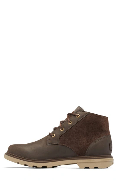 Sorel Carson Waterproof Chukka Boot In Blackened Brown/ Khaki