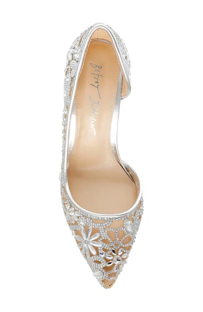 Shop Betsey Johnson Chic Half D'orsay Pump In Silver