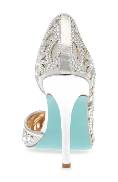 Betsey Johnson Women's Chic Rhinestone Evening Pumps In Silver