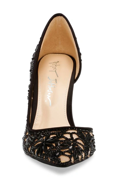 Shop Betsey Johnson Chic Half D'orsay Pump In Black