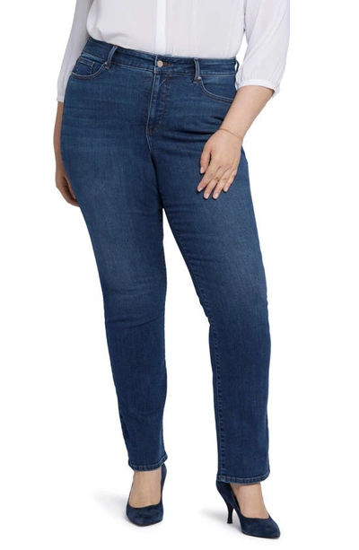 Shop Nydj Marilyn High Waist Straight Leg Jeans In Gold Coast