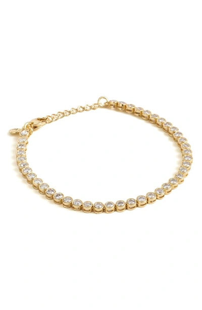 Shop Madewell Tennis Bracelet In Pale Gold