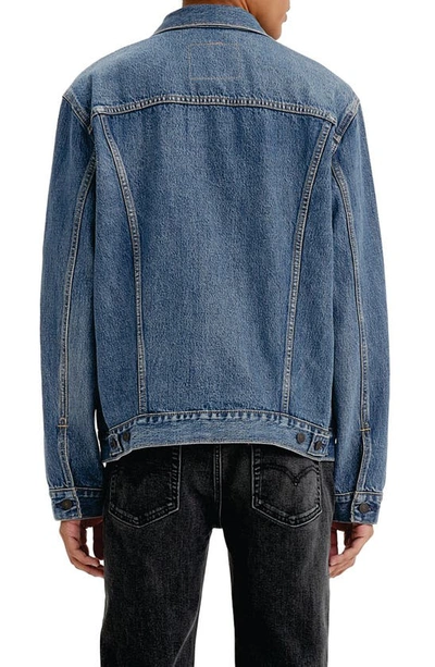 Levi's Levis Trucker Jacket With Patches Big Boys S-xl Xl In Skyline Trucker