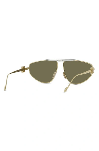 Shop Loewe Anagram 61mm Pilot Sunglasses In Shiny Endura Gold / Brown