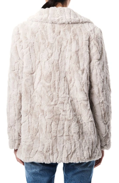 Bernardo Faux Fur Jacket In Grey Fox