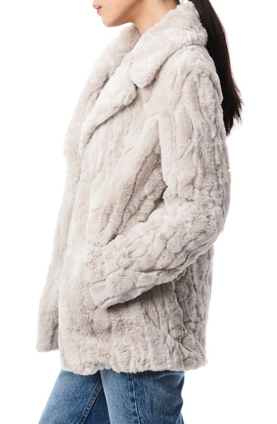 Bernardo Faux Fur Jacket In Grey Fox