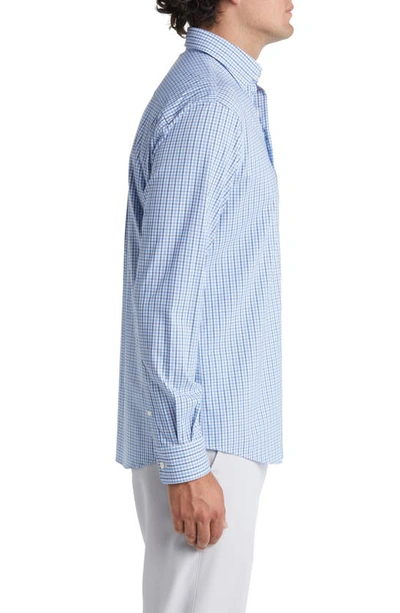 Shop Johnnie-o Acadia Prep-formance Check Button-up Shirt In Royal