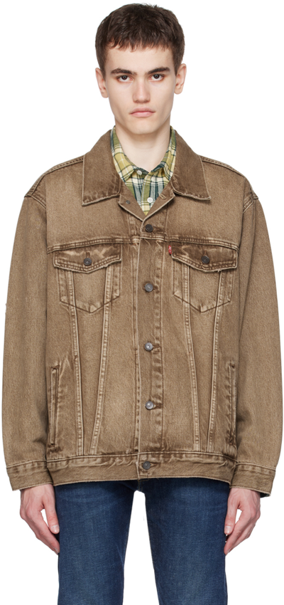 LEVI'S BROWN BUTTON DENIM JACKET 