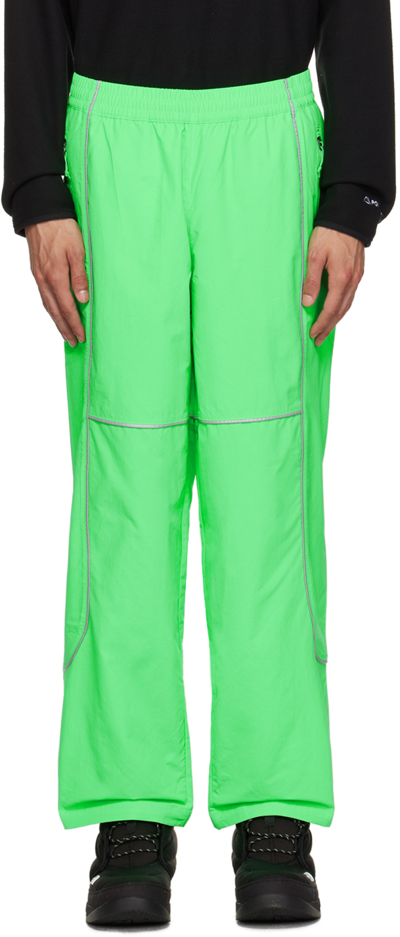 Shop The North Face Green Tek Piping Wind Trousers In 8yk Chlorophyll Gree