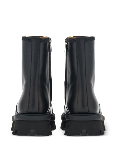 Ferragamo Black Faraway Lace-up Boots In Black