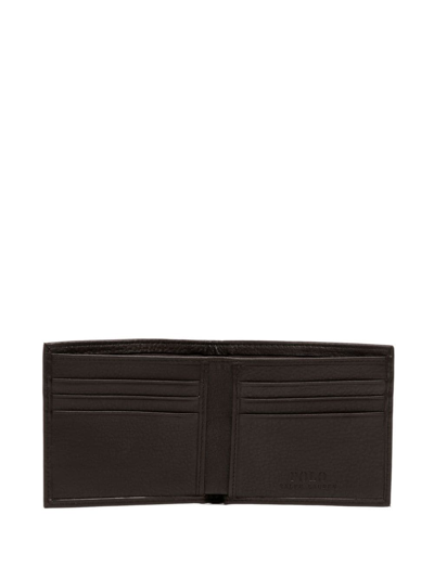 Shop Polo Ralph Lauren Polo Pony Leather Wallet In Brown