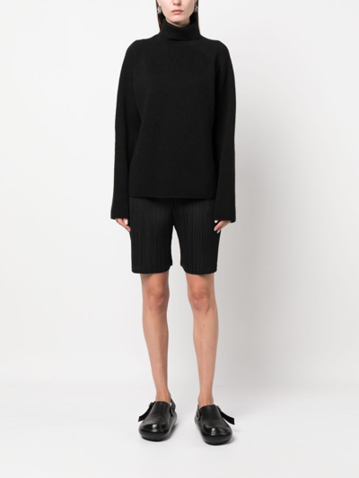 Shop Issey Miyake Thicker Bottoms 1 Pleated Shorts In Black