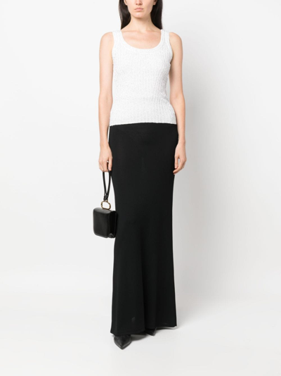 Missoni Sparkle Scoop Neck Sweater Tank In White