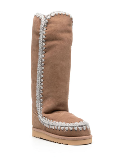 Mou Eskimo 40 Low Heels Boots In Brown