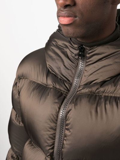 Shop Filippa K Zip-up Hooded Puffer Jacket In Brown