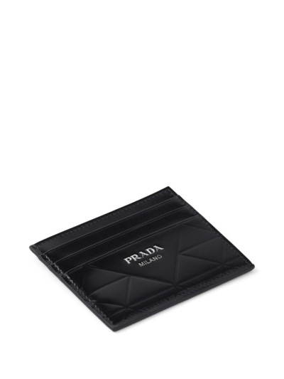 Shop Prada Logo-print Cardholder In Black