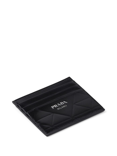 Prada Logo-print Cardholder In Black