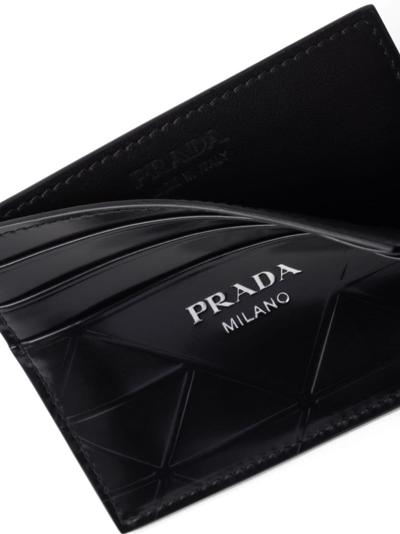 Shop Prada Logo-print Cardholder In Black