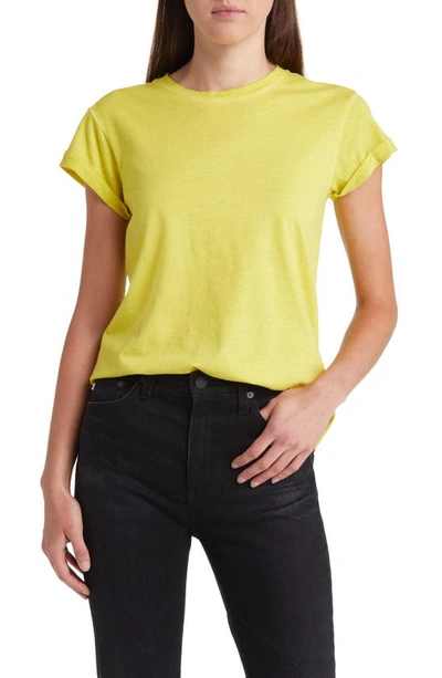 Shop Allsaints Anna Cotton T-shirt In Fluro Yellow