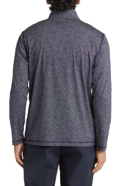 Shop Bugatchi Anthony Micro Print Ooohcotton® Quarter Zip Pullover In Black