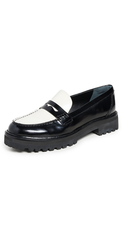 Shop Reformation Agathea Chunky Loafers Black / White Cb