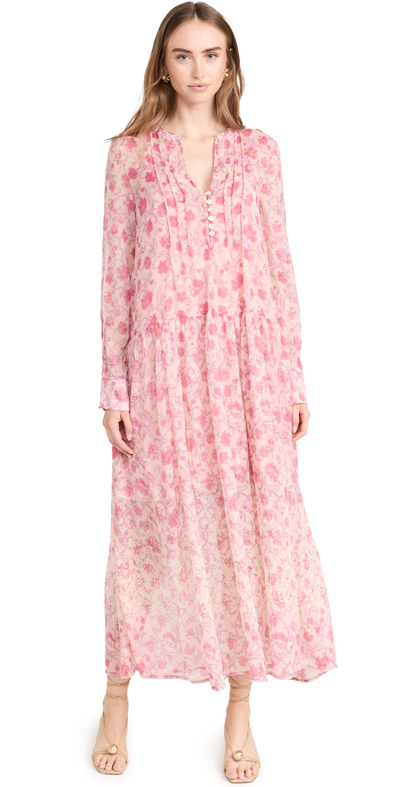 Free People See It Through Dress In Pink Rose Combo
