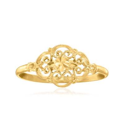 Ross-simons Italian 14kt Yellow Gold Milgrain Ring