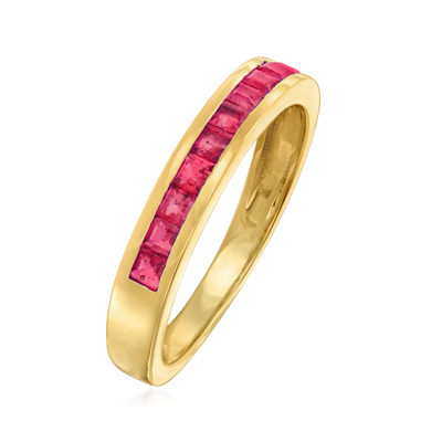 Ross-simons Ruby Ring In 14kt Yellow Gold In Multi