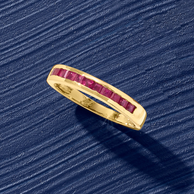 Ross-simons Ruby Ring In 14kt Yellow Gold In Multi
