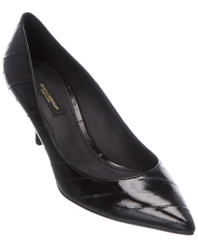 Shop Dolce & Gabbana Leather Pump In Black