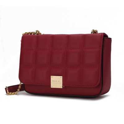 Mkf Collection By Mia K Nyra Quilted Vegan Leather Women's Shoulder Bag In Red