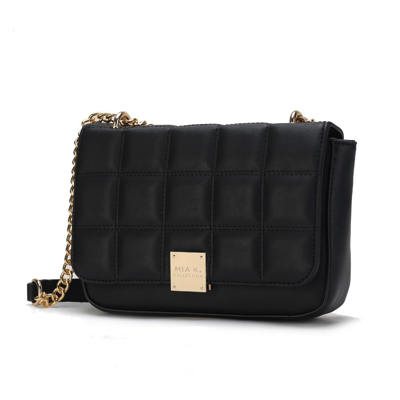 Shop Mkf Collection By Mia K Nyra Quilted Vegan Leather Women's Shoulder Bag In Black