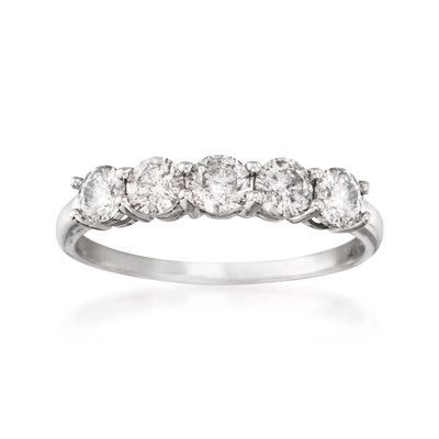 Ross-simons Lab-grown Diamond 5-stone Ring In 14kt White Gold In Silver