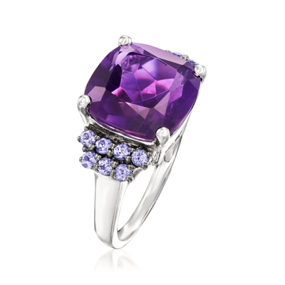 Ross-simons Amethyst And . Tanzanite Ring In Sterling Silver In Purple