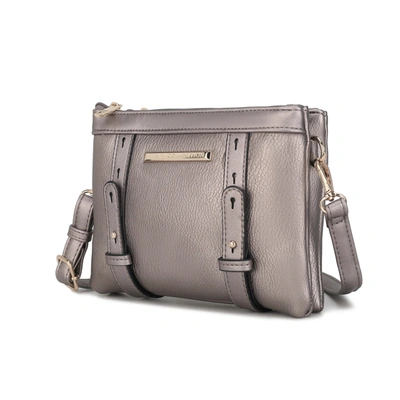 Mkf Collection By Mia K Elsie Multi Compartment Crossbody Bag In Grey