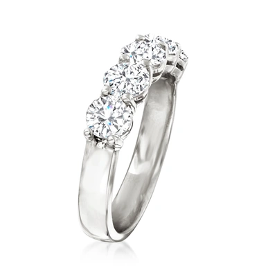 Ross-simons Diamond 5-stone Ring In 14kt White Gold In Silver