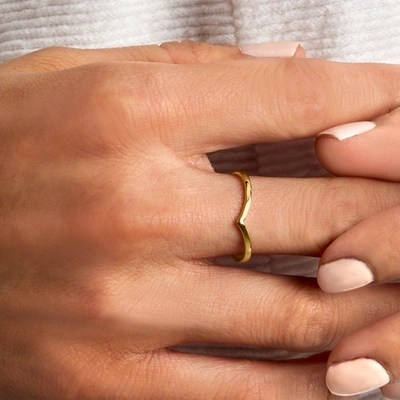 Rs Pure Ross-simons 14kt Yellow Gold Chevron Ring
