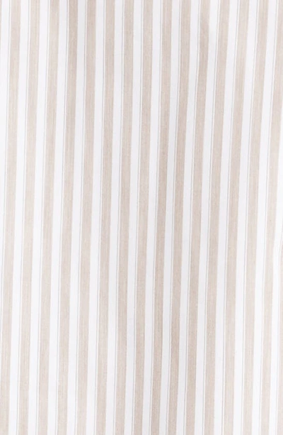 Eleventy Pinstripe Cotton Button-up Shirt In Sand