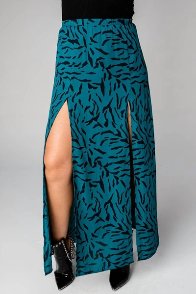 Shop Buddylove Bridget Maxi Skirt In Juniper In Blue