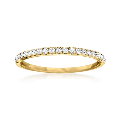 Rs Pure Ross-simons Diamond Stackable Ring In 14kt Yellow Gold In White