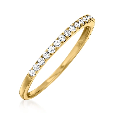 Rs Pure Ross-simons Diamond Stackable Ring In 14kt Yellow Gold In White
