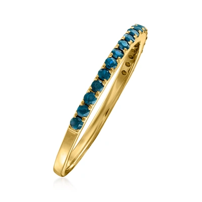 Rs Pure Ross-simons London Blue Topaz Ring In 14kt Yellow Gold In Multi