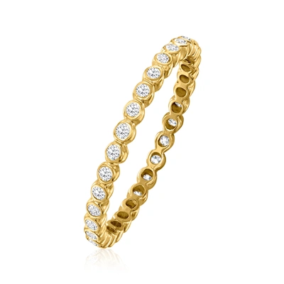 Rs Pure Ross-simons Bezel-set Diamond Eternity Band In 14kt Yellow Gold In Gold
