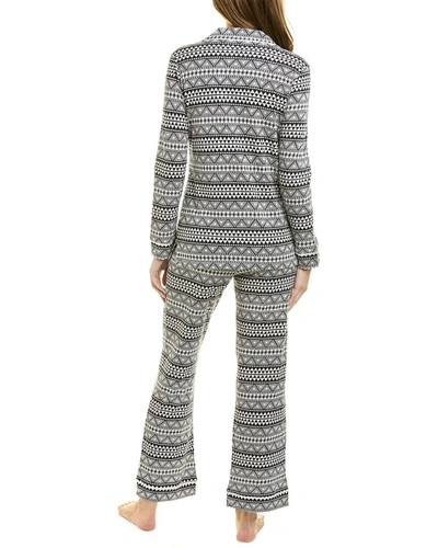 Shop Cosabella Bella Print Top & Pant Set In Grey