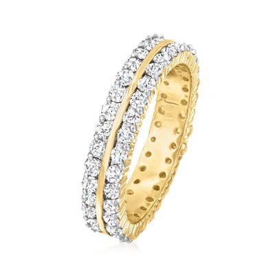 Ross-simons Diamond 2-row Eternity Band In 14kt Yellow Gold In Gold