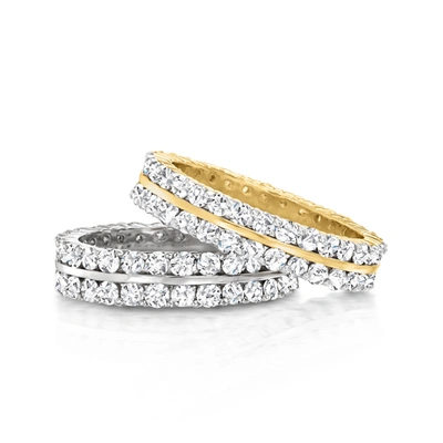 Ross-simons Diamond 2-row Eternity Band In 14kt Yellow Gold In Gold
