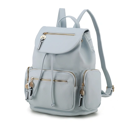 Shop Mkf Collection By Mia K Ivanna Vegan Leather For Women's Oversize Backpack In Blue
