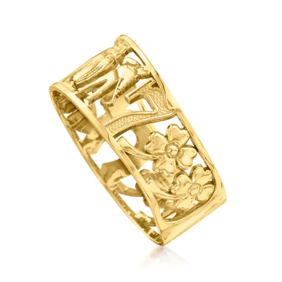 Ross-simons 14kt Yellow Gold Good Luck Ring