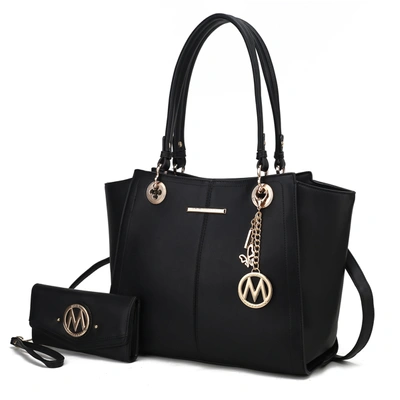 Mkf Collection By Mia K Ivy Vegan Leather Women's Tote Handbag With Wallet In Black