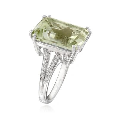 Ross-simons Green Prasiolite And . White Topaz Ring In Sterling Silver